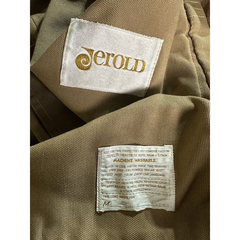 Vintage Jerold Women’s Coat Medium Tan Khaki Gorpcore Lined Jacket Long Coat - Picture 5 of 8